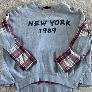 Forever21 New York 1989 Plaid Sweater- Women’s Size Large